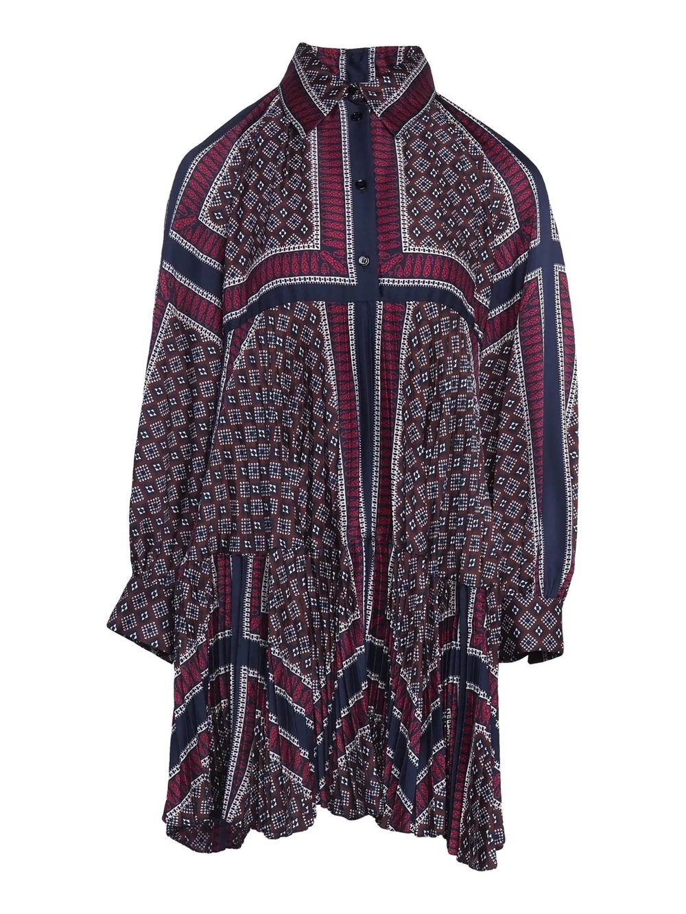 Sandro Pleated Shirt Dress